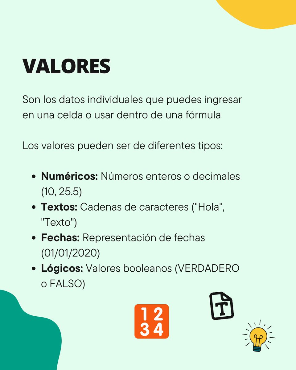 clasedeexcel's tweet image. 🔎¿Sabías que no es lo mismo un valor que un argumento en Excel?
❗ Un valor = el dato en sí.
❗ Un argumento = la instrucción que le das a la fórmula para usar ese dato.
💡Saber diferenciarlos te ayudará a evitar errores y ganar precisión.
#ExcelAvanzado #ClaseDeExcel #Excel