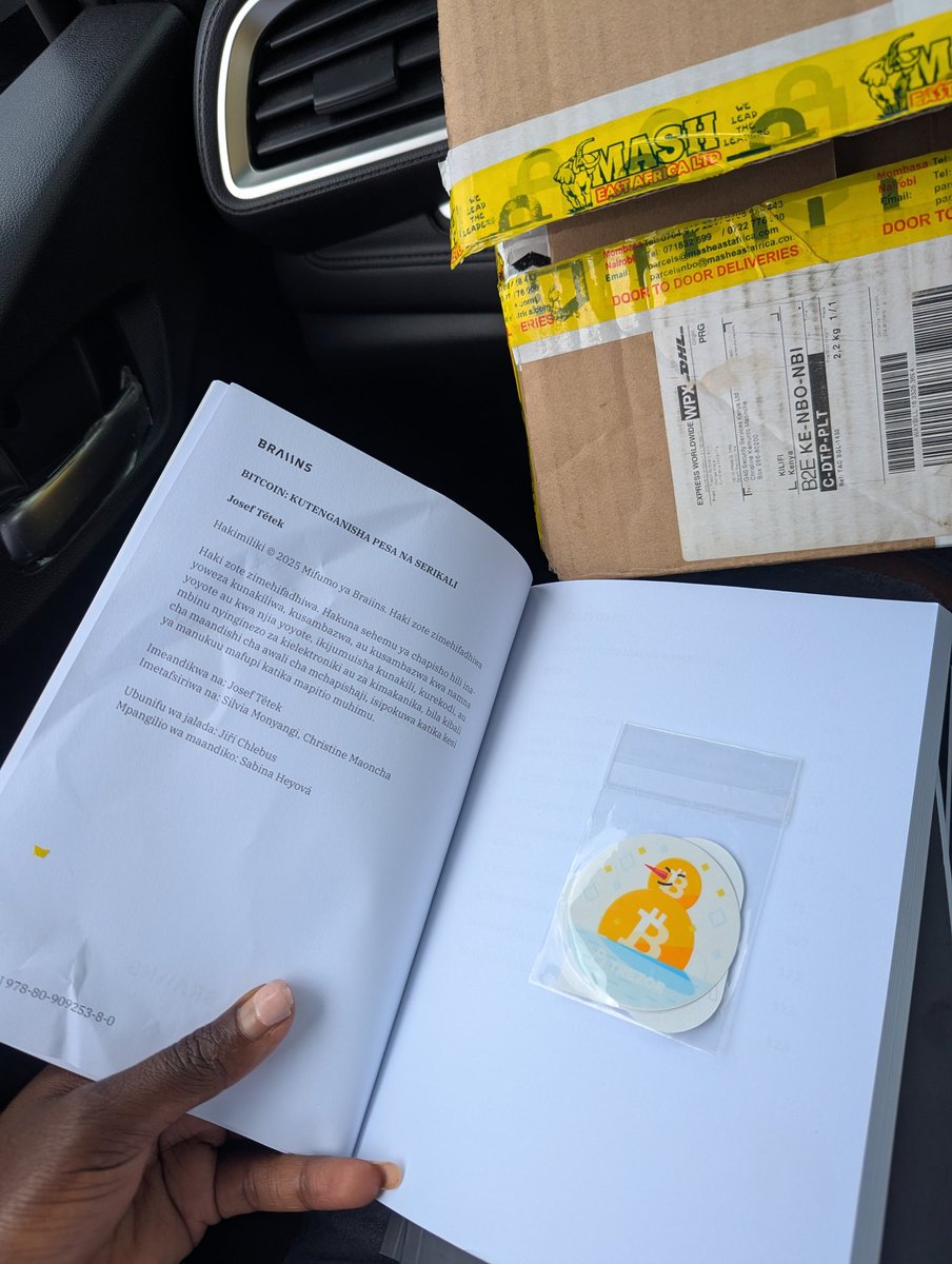 Finally😊🔥...<a href="/JosefTetek/">Josef Tětek</a> ,<a href="/ExonumiaAfrica/">exonumia.africa</a> Thank you very much for trusting the process. The best you can do is translate Bitcoin materials to African languages. The books will be available for borrowing to my community members😊. #bitcoin kwa wote.