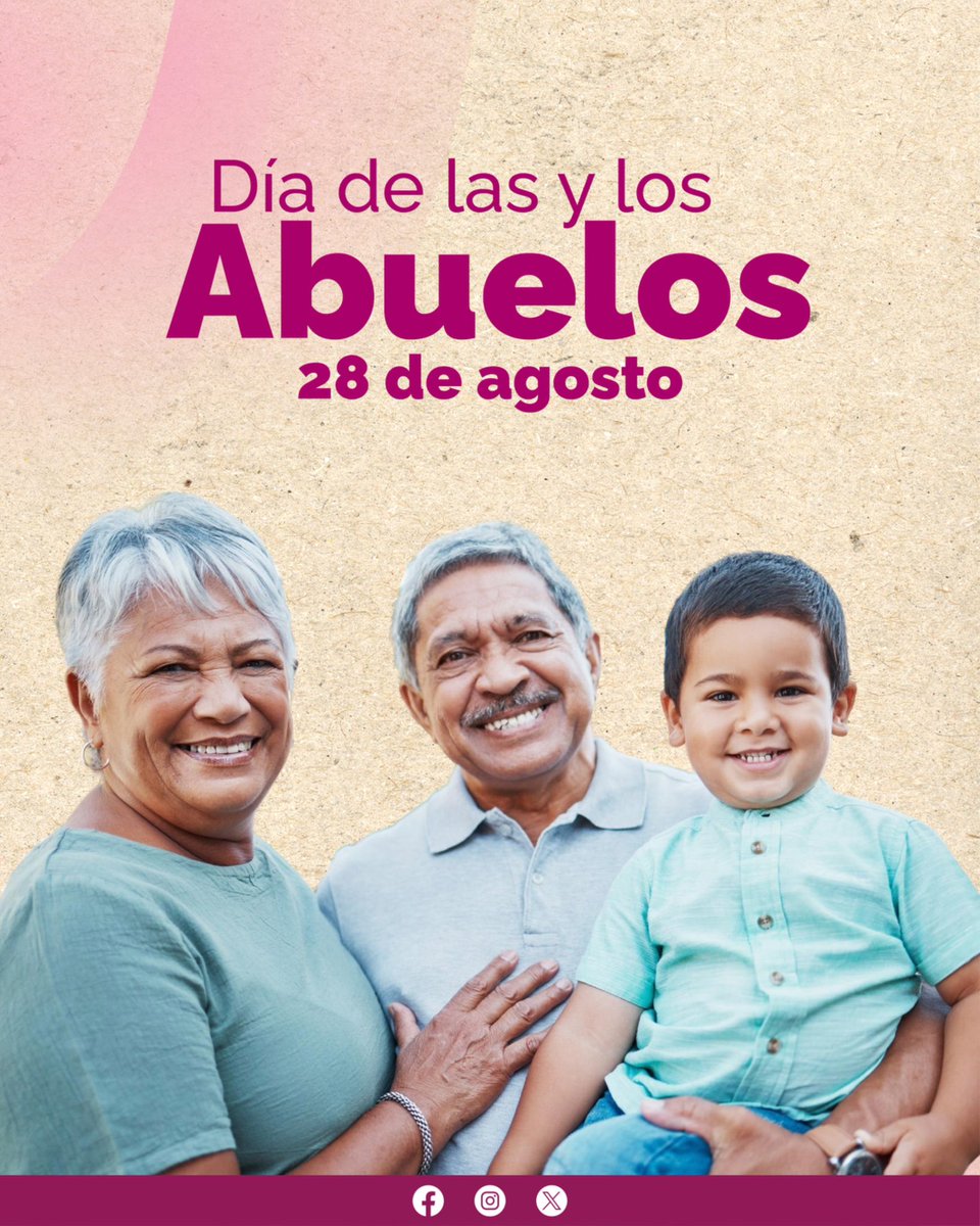 Hoy celebramos con cariño a quienes son ejemplo de fortaleza y ternura, las y los abuelos. Gracias por sus enseñanzas, por su paciencia infinita y por recordarnos siempre la importancia de la unión familiar.