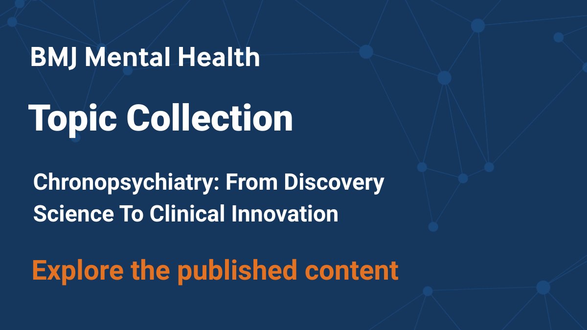 'Chronospsychiatry: From Discover Science to Clinical Innovation'
Read the published Topic Collection: bit.ly/4fI3imU
