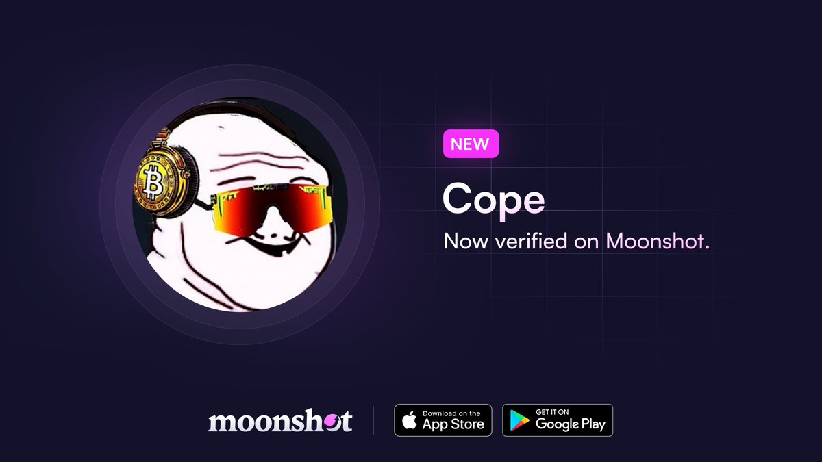 Cope ($Cope) is now verified on Moonshot.