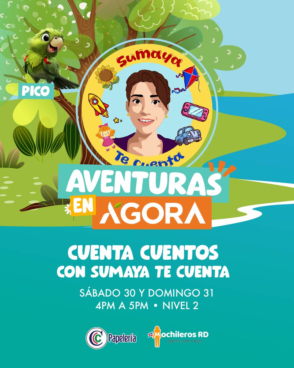 🌟 ¡Este fin de semana los peques tienen cita con la diversión! 🖍️📚🎉

Entre cuentos, colores y juegos, las Aventuras en Ágora llegan cargadas de magia para que tus niños disfruten, aprendan y creen recuerdos inolvidables. 💚

Actividades gratuitas para niños mayores de 5 años.