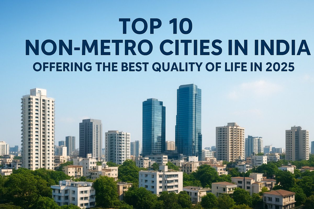 BansalHousing's tweet photo. Beyond metros, India’s non-metro cities are redefining lifestyle &amp; opportunities.

Check out the Top 10 Cities to live in 2025

https://t.co/0mHoAWdgtl

#India #UrbanLiving #RealEstate #RealEstateTips https://t.co/k9xxLCVyzx
