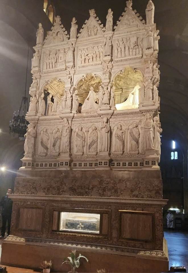The tomb of St. Augustine in Pavia, Italy. St. Augustine, ora pro nobis!