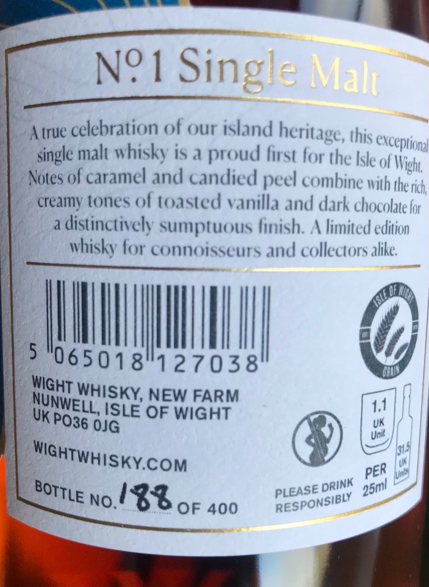 Another English whisky takes to the world stage and this time from the <a href="/iowdistillery/">IOWDistillery</a>  
Thank you to the team for crafting this single malt and for allowing me to try/enjoy/review! 🥃☺️ 🏴󠁧󠁢󠁥󠁮󠁧󠁿 🏝 
<a href="/SpeakerWhisky/">The Whisky Speaker</a>