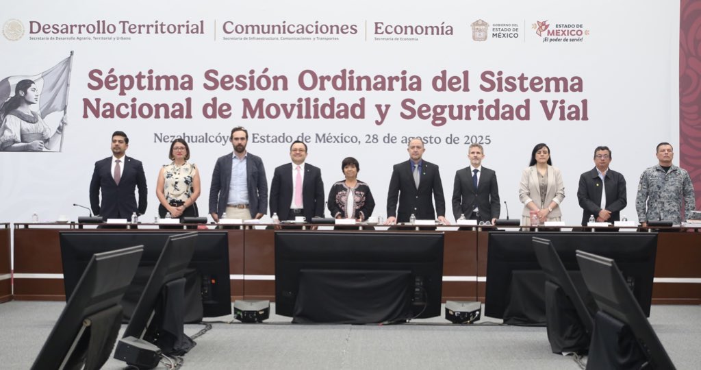 🧵Realizamos la Séptima Sesión del Sistema Nacional de Movilidad y Seguridad Vial en Nezahualcóyotl, Edomex.