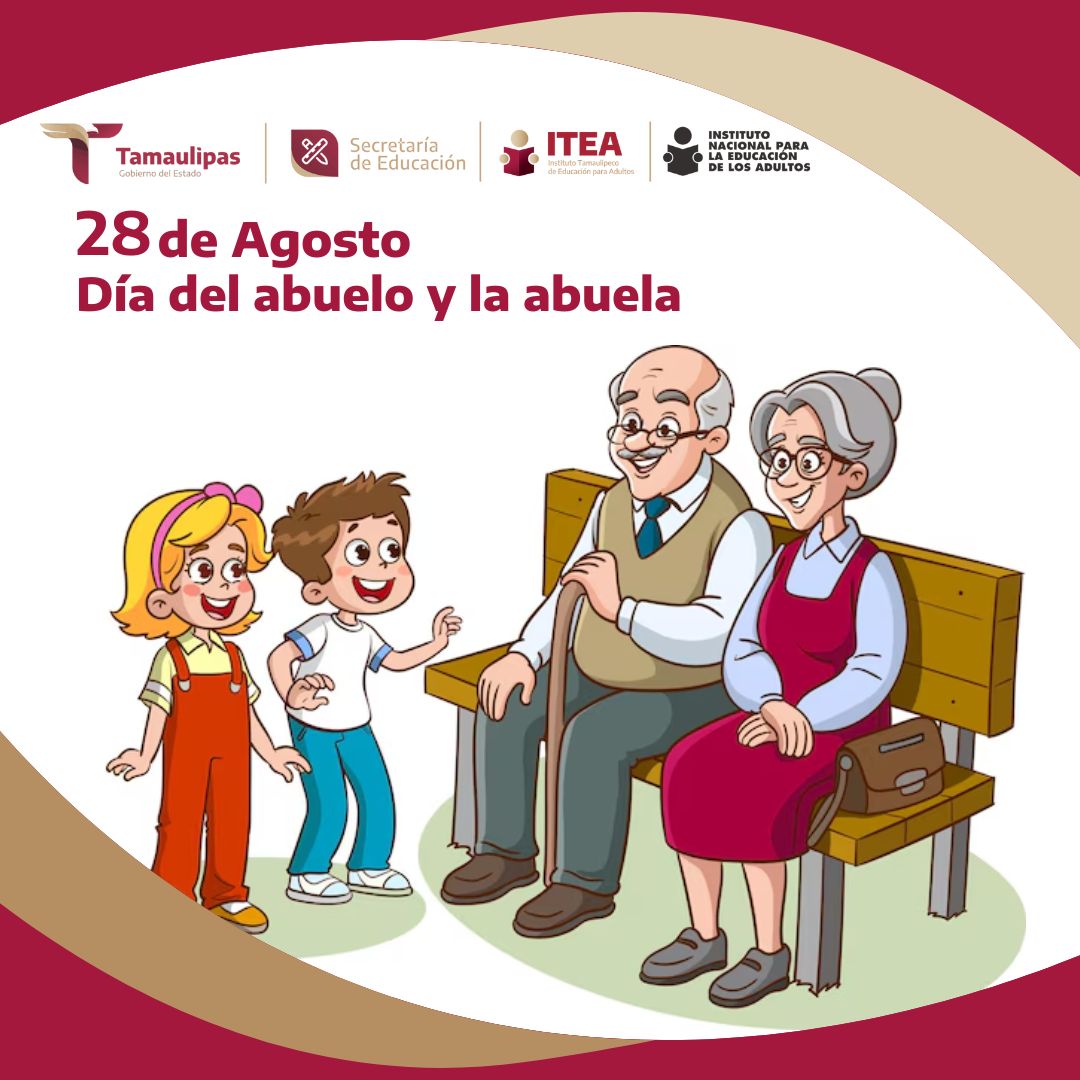 #Efemérides Sabías que, desde 1983 en México se instauró el 28 de agosto como el Día de los Abuelos, esto con el fin de reconocer su trabajo y sabiduría, pero sobre todo para enaltecer el éxito de la vejez y el legado de sus deseos. 
#AprenderTeTransforma