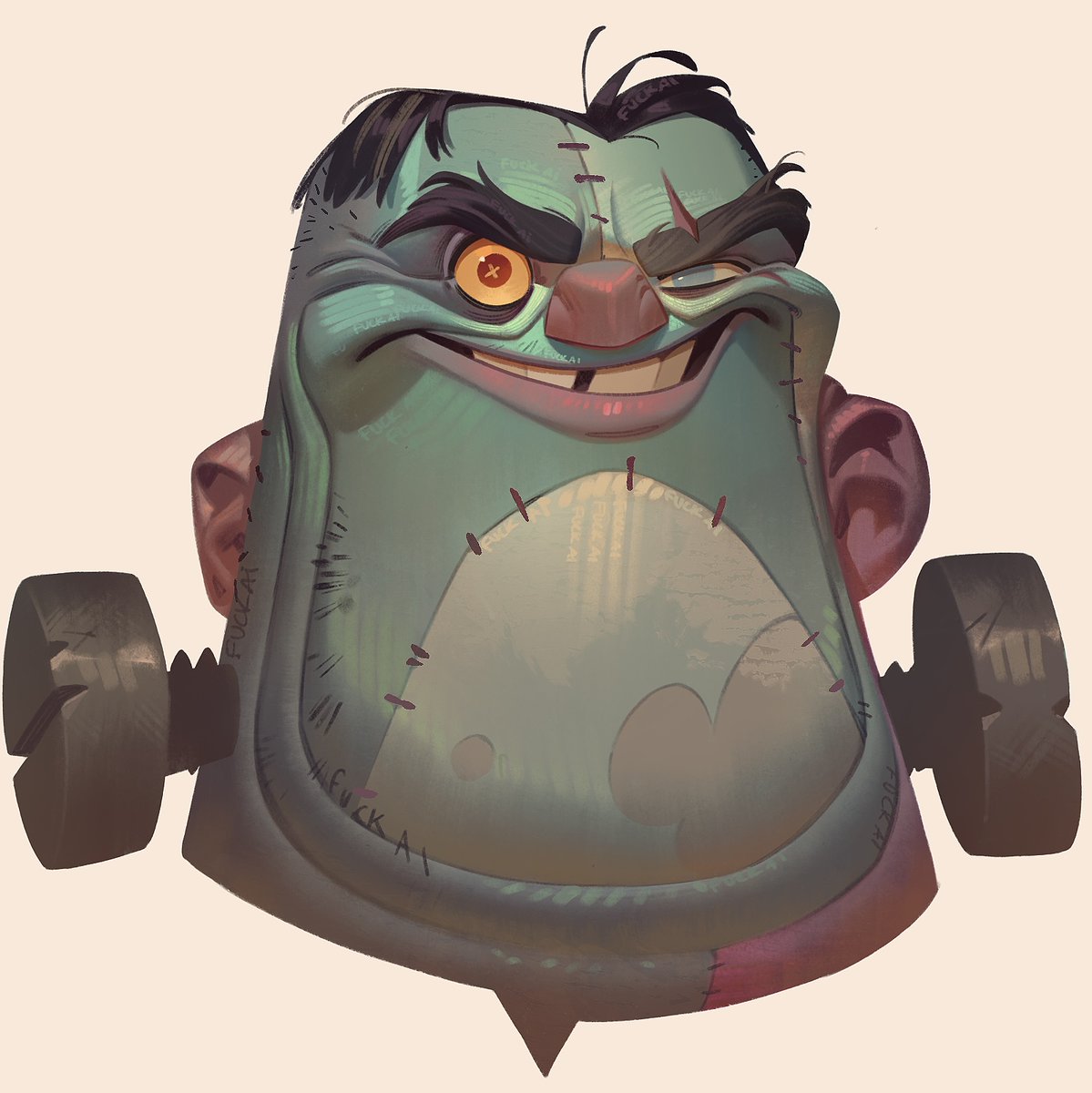 FromHappyRock's tweet photo. spending some time doodling and keeping my painting skills alive, since I've been in a lineart-centric phase for a long stretch! Nice to slow down and focus on the um...the tiny details 👀 https://t.co/m1qqkOvEVL