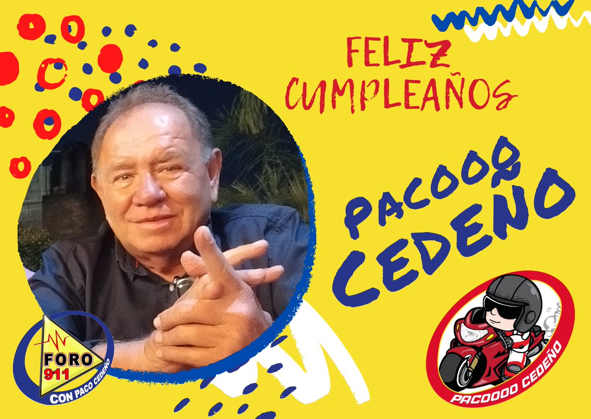 Informo Pacoooo Cedeño...Gracias!  #PacoCedeño
