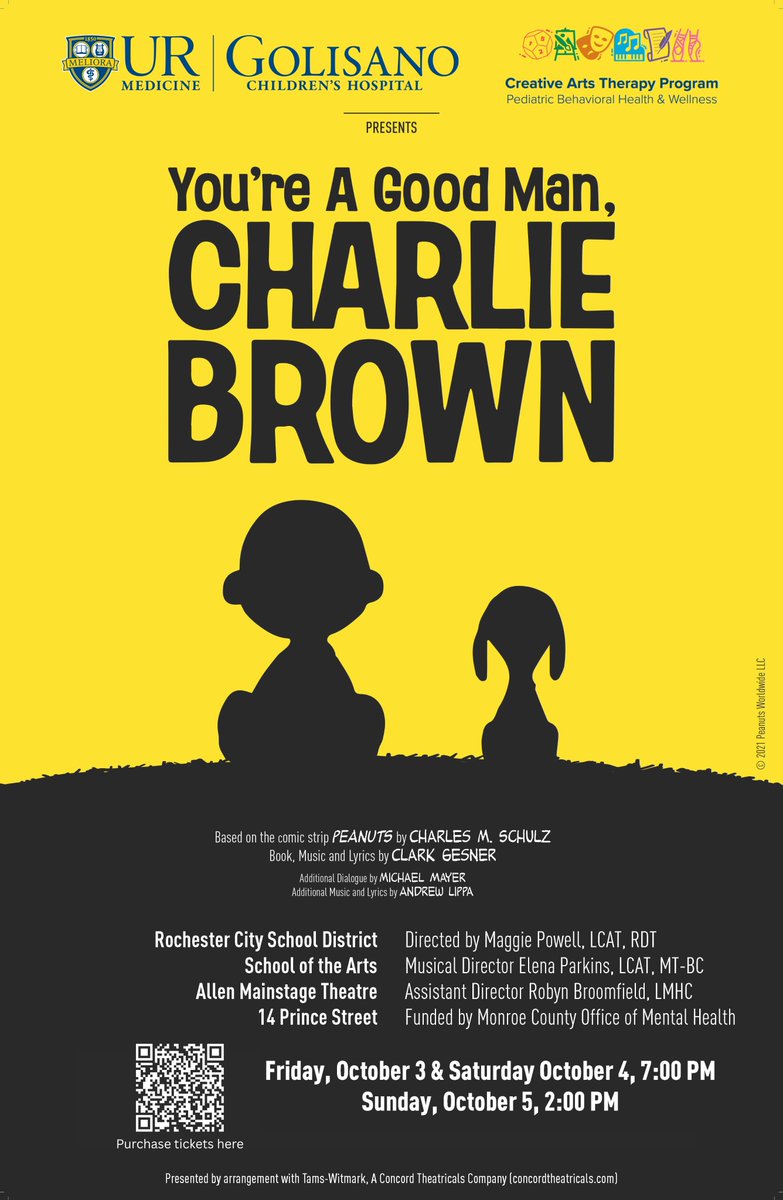Keep your calendars open for the first weekend of October because our Pediatric Behavioral Health &amp; Wellness program is ringing in the Fall with a production of "You're a Good Man, Charlie Brown!" The production features youth enrolled in the Creative Arts Therapy Program.
