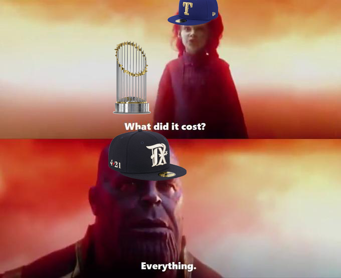 Rangers really sacrificed everything to the baseball gods for 2023
