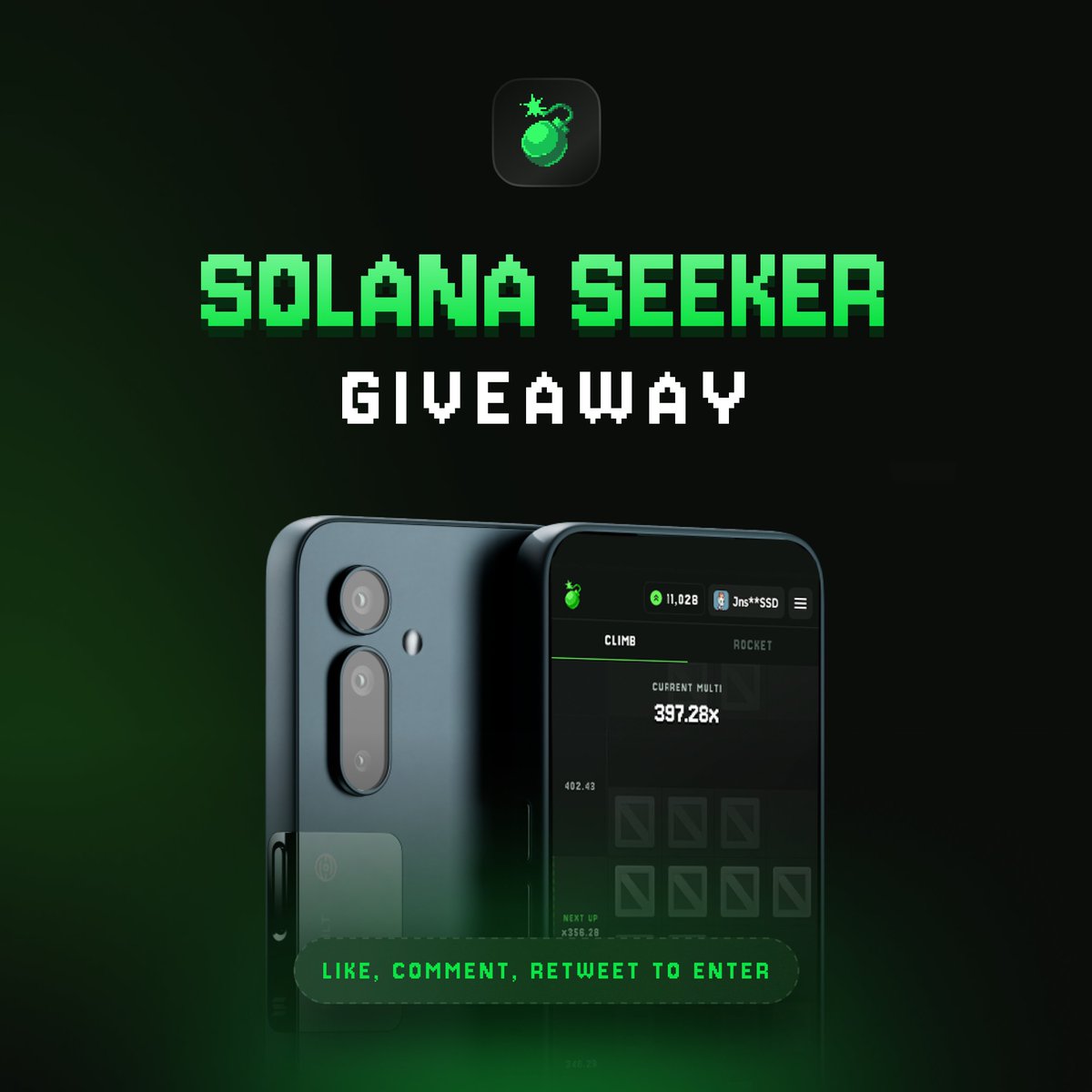 win a solana seeker worth $500

every engagement = 1 entry 

1 winner, 72 hours

(must be following to win)