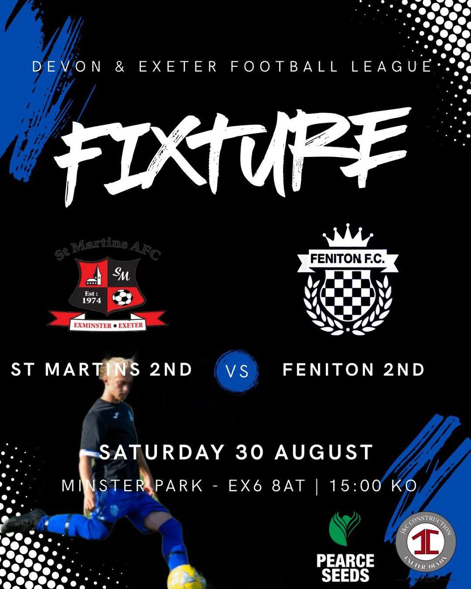 Feniton Football Club (@fenitonfc_) on Twitter photo โฝ๏ธ ๐๐ ๐๐๐๐! ๐๐ป Our Reserves get their league campaign underway this weekend with a trip to Minster Park to face St Martins Reservesโฆ
๐ต Feniton Reserves
๐ St Martins Reserves
๐๏ธ Minster Park (EX6 8AT)
โฐ 15:00 KO
๐ <a href="/DevonExeterLge/">Stitch2Print Devon & Exeter Football League</a>
#UTF๐ โฝ๏ธ ๐๐ ๐๐๐๐! ๐๐ป Our Reserves get their league campaign underway this weekend with a trip to Minster Park to face St Martins Reservesโฆ
๐ต Feniton Reserves
๐ St Martins Reserves
๐๏ธ Minster Park (EX6 8AT)
โฐ 15:00 KO
๐ <a href="/DevonExeterLge/">Stitch2Print Devon & Exeter Football League</a>
#UTF๐