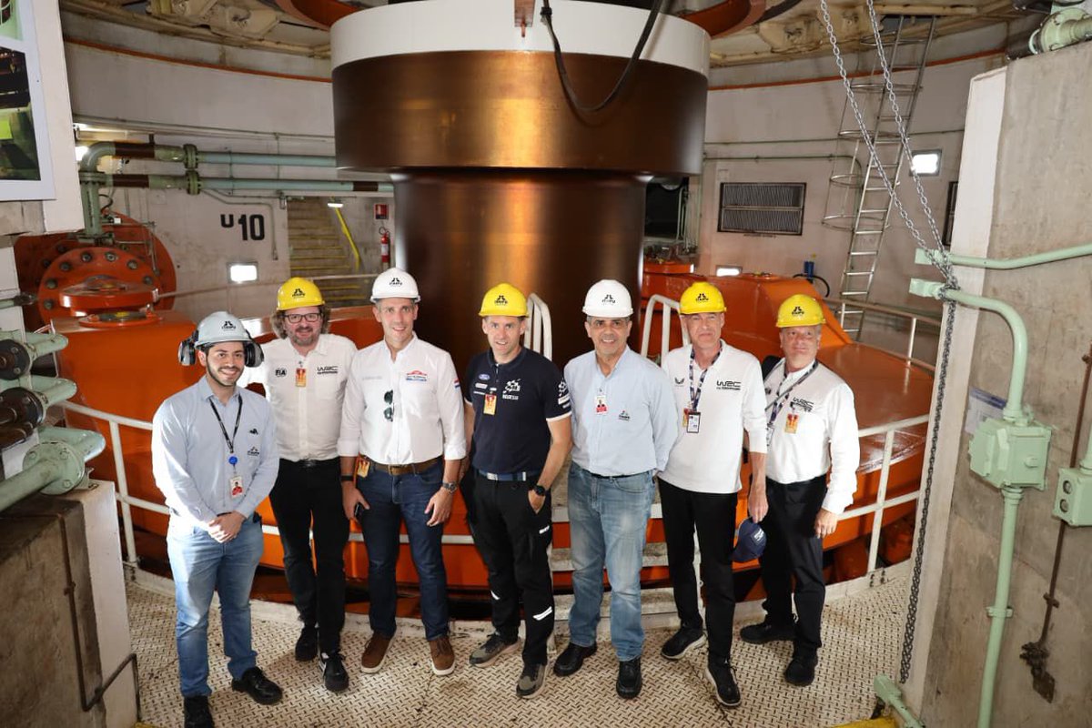 ℹ️NFO. #WRC Paraguay 2025 | Autoridades de la FIA visitaron la Central Hidroeléctrica ITAIPU, la mayor generadora de energía limpia del mundo. 

Fueron recibidos por Justo Zacarías Irún (director gral. paraguayo), Hugo Zárate (dir. técnico) y Justino Abraham (dir.