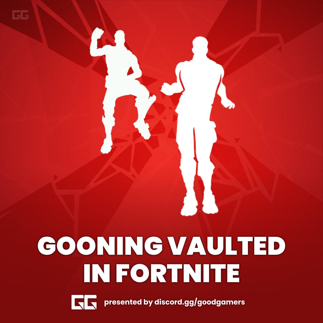 FortByteNews's tweet photo. Gooning has been vaulted in Fortnite ❌

Players can no longer use Emotes when a nearby player is using the Party Hips or Poki Emotes, likely to prevent less-than-family-friendly Emote combinations in modes like Party Royale. Epic Games has not commented on the matter. https://t.co/TrRgvjtote