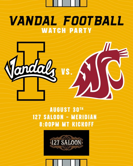 supportVSF's tweet image. Join us at our two official VSF watch parties in Downtown Boise &amp;amp; Meridian this Saturday. 

Come cheer on the Vandals with fellow alumni and fans in Southern Idaho! 

#GoVandals #VandalFamily #BeatTheCougs