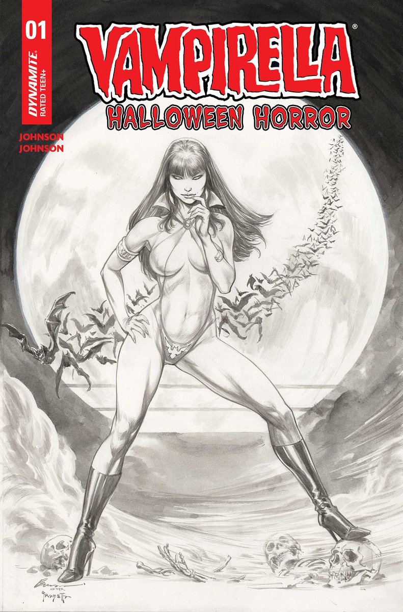 DynamiteComics's tweet photo. Monday is the Final Order Cutoff for Vampirella: Halloween Horror #1 from Liam Johnson and Jordan Michael Johnson. Look for the cover by Buzz. Also available in Virgin, Foil, Virgin Foil, B&W, Foil B&W and Virgin B&W.
#vampirella #liamjohnson #jordanmichaeljohnson #buzz
https://t.co/mWpWGgeSH8