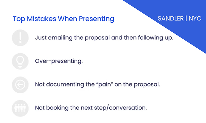 Presentation Tips - Remember to:
- Don’t just email a proposal without system
- Avoid over-presenting
- Clearly document the prospect’s pain in the proposal
- Always set a defined next step to review and present

Read more - 
hubs.la/Q03F1F5y0