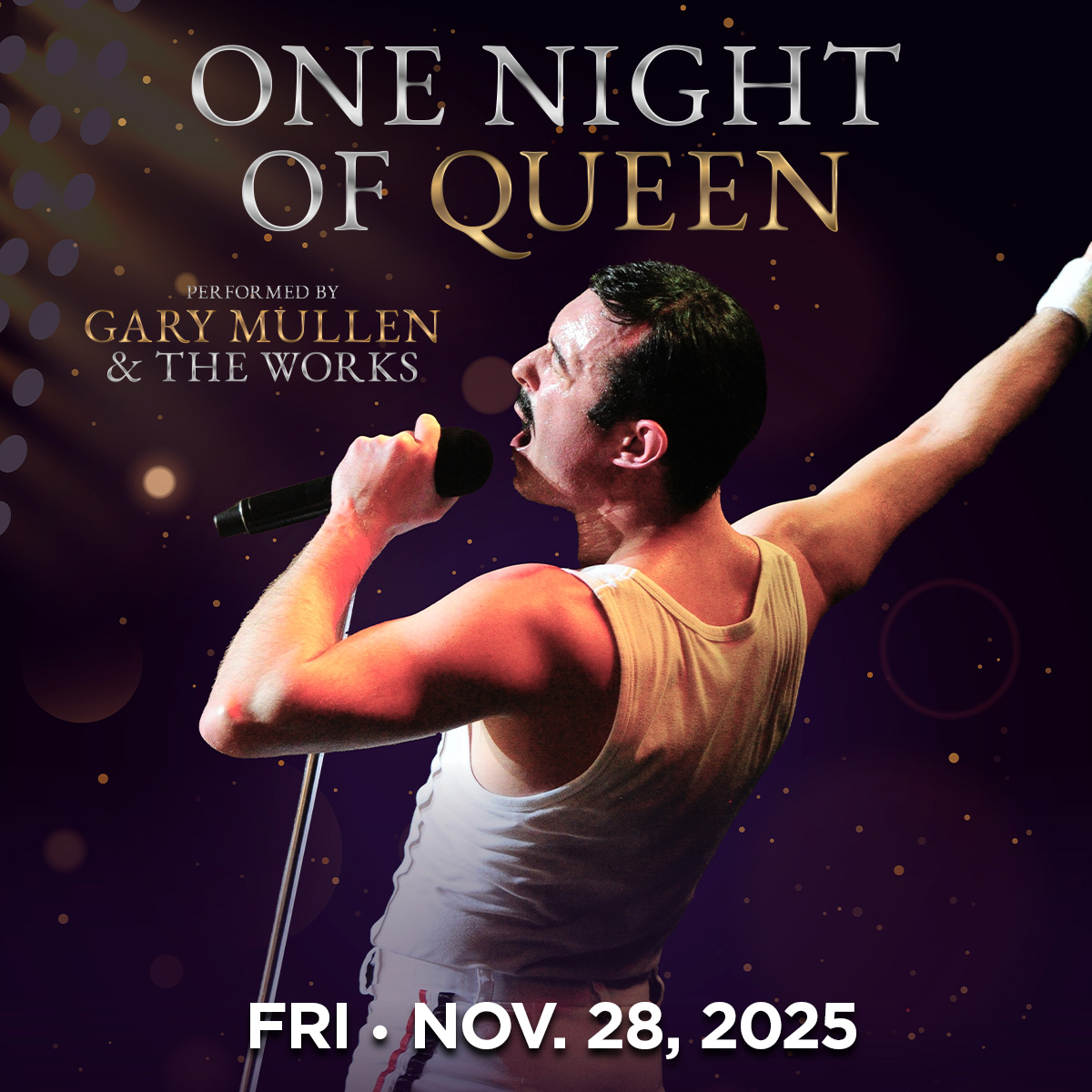 👑🎶 One Night of Queen is back at the
Van Wezel! Gary Mullen &amp; The Works bring Freddie
Mercury’s iconic voice, style &amp; energy to life in this
unforgettable tribute.

Tickets on sale Sept 6 at 10AM at VanWezel.org!