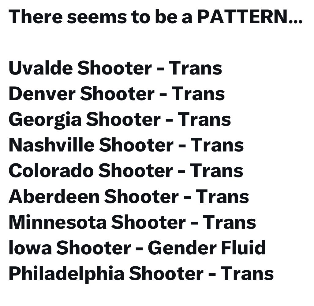 GLR 🇺🇸 (@garylrandol) on Twitter photo <a href="/TheChiefNerd/">Chief Nerd</a> Hey <a href="/Jacob_Frey/">Jacob Frey</a>, how about getting help for trans kids - if only there was a pattern: <a href="/TheChiefNerd/">Chief Nerd</a> Hey <a href="/Jacob_Frey/">Jacob Frey</a>, how about getting help for trans kids - if only there was a pattern: