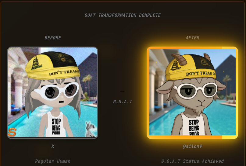 _goatify's tweet image. He need to be first GOATIFIED! 

@a1lon9 the goat.