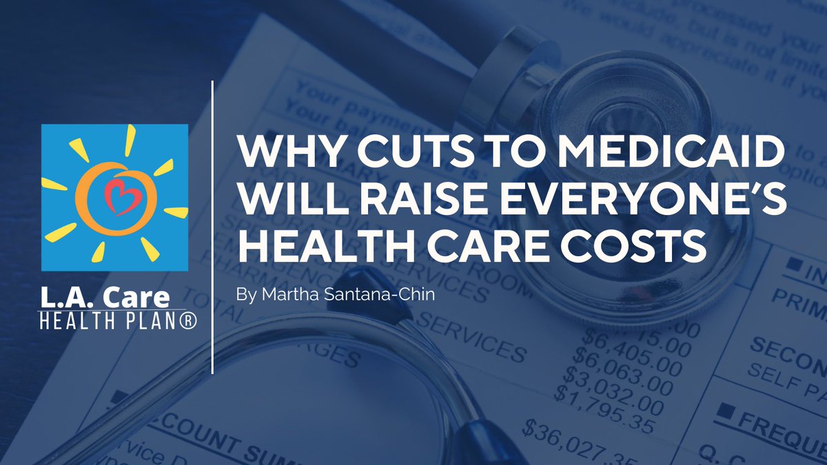 “When families lose health coverage, they stop using preventive care and end up in emergency rooms, incurring higher costs that they can’t afford to pay.” Read <a href="/LACareHealth/">L.A. Care Health Plan</a> CEO’s latest op-ed on Medicaid cuts. 🩺💰
Read more: bit.ly/4mFC42B
#Medicaid 
#Healthcarecosts