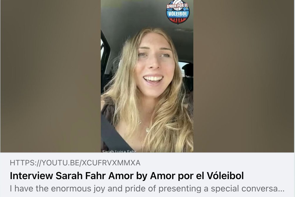 Te invito a ver la entrevista a la campeona olímpica italiana Sarah Fahr!

Míralo en mi canal de Youtube:
youtu.be/zytJFSzf6i8?si…