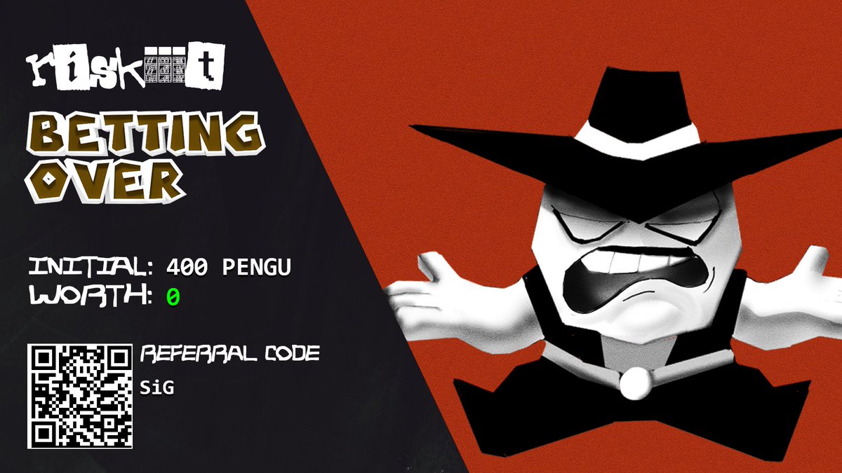 following some calls made me lose 400 $PENGU on <a href="/riskiiit/">riskiiit</a> 

its so over