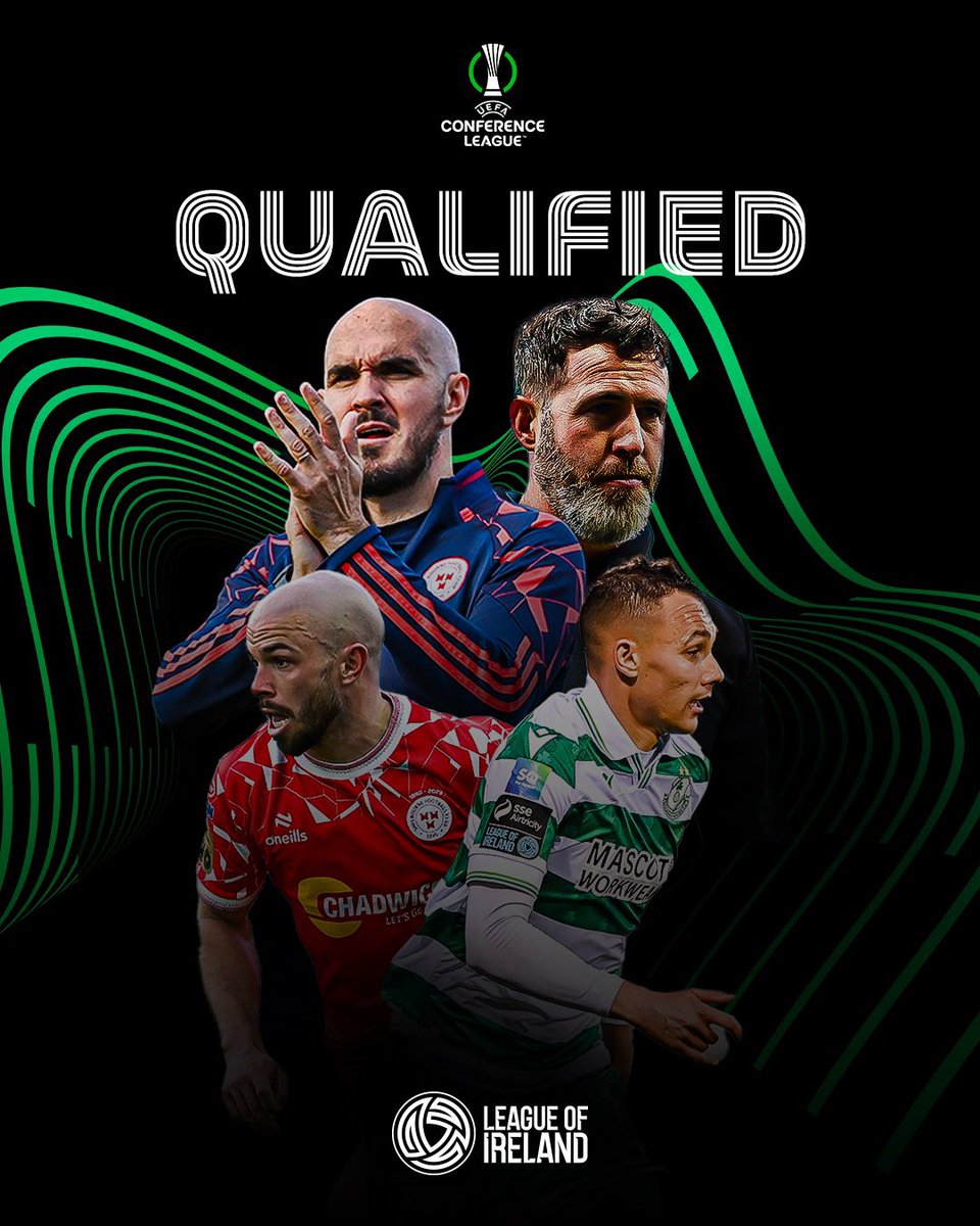 League of Ireland (@leagueofireland) on Twitter photo HISTORY 😍😍😍😍
Two League of Ireland teams have qualified for the League Phase of European competition for the first time ever.
Congratulations to both <a href="/shelsfc/">Shelbourne FC 🏆</a> and <a href="/ShamrockRovers/">Shamrock Rovers FC</a> 👏 HISTORY 😍😍😍😍
Two League of Ireland teams have qualified for the League Phase of European competition for the first time ever.
Congratulations to both <a href="/shelsfc/">Shelbourne FC 🏆</a> and <a href="/ShamrockRovers/">Shamrock Rovers FC</a> 👏