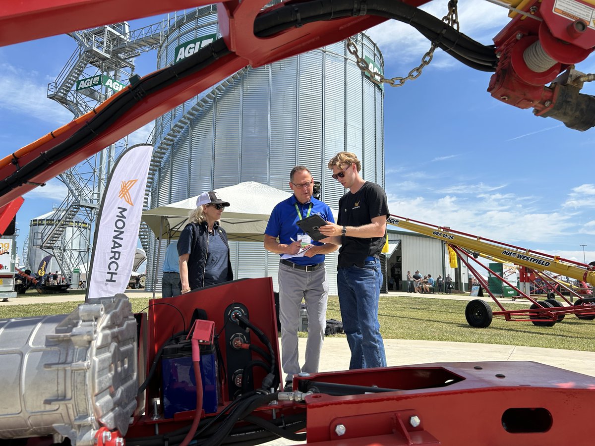 AGI (@aggrowthintl) on Twitter photo Awesome visit withāÆ<a href="/AgBern/">Bernard Tobin</a>āÆof @RealAgriculture at <a href="/FPShow/">Farm Progress Show</a>! AGIās Kent Woods and Nat Davenport with <a href="/MonarchOneAI/">MonarchOneAI</a> walked through ourāÆSmart Auger innovation.
Monarch recently launched its new MonarchOne.AI platform, which powers the AGI Smart Auger. Awesome visit withāÆ<a href="/AgBern/">Bernard Tobin</a>āÆof @RealAgriculture at <a href="/FPShow/">Farm Progress Show</a>! AGIās Kent Woods and Nat Davenport with <a href="/MonarchOneAI/">MonarchOneAI</a> walked through ourāÆSmart Auger innovation.
Monarch recently launched its new MonarchOne.AI platform, which powers the AGI Smart Auger.