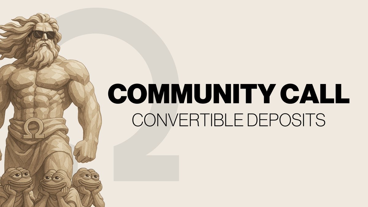 Join us for our monthly community call on September 4th at 2:00 PM UTC.

With the launch of Convertible Deposits right around the corner, we’ll be diving into everything CD related and answering any questions from the community.

Join our discord here: olympusdao.finance/discord