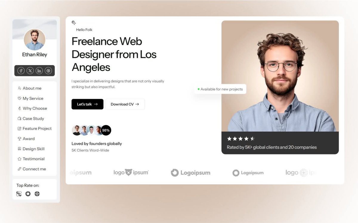 🚀 Just launched NovaBio – a clean &amp; modern Webflow portfolio template!

Perfect for freelancers, designers &amp; agencies to showcase work beautifully.
Minimal, fully responsive &amp; easy to customize.

🔗 Live Demo: novabio.webflow.io

#Webflow #UIDesign #Portfolio #Templates