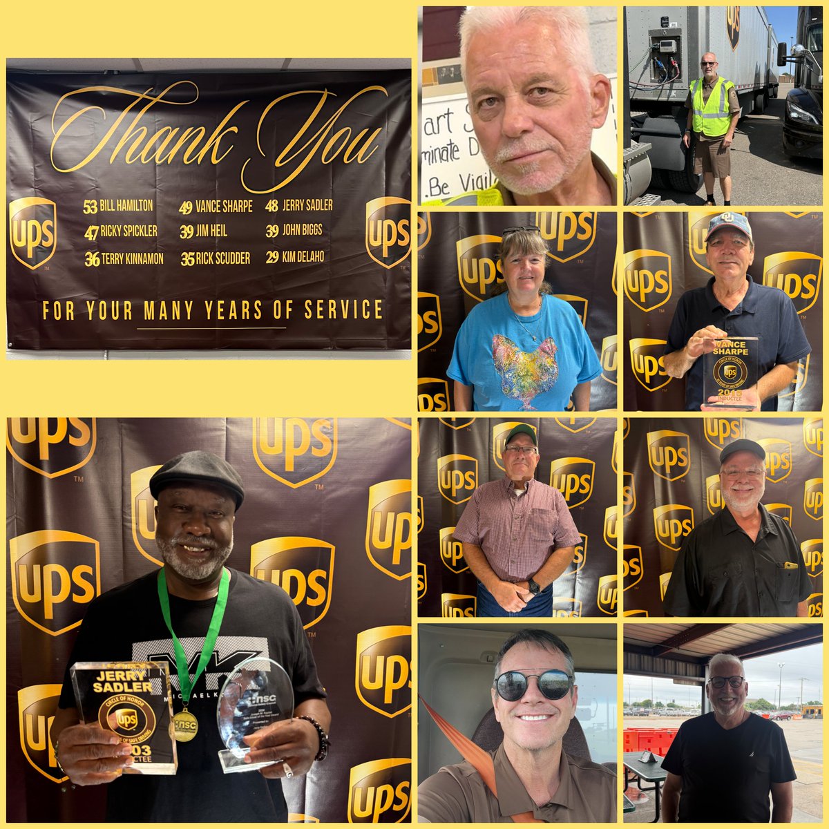 Time to bragg on OKC Feeders.  These pictures represent 375 years of dedicated service.  WOW!  I hope each one of you enjoy your retirement because numbers don't lie and you deserve it.  Congratulations to our 9 retirees.