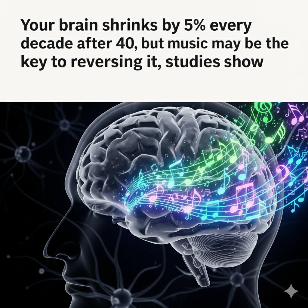 Aging Reversal News

Your brain shrinks by 5% every decade after 40, but music may be the key to reversing it, studies show.

Recent studies show that playing a musical instrument can help reverse signs of brain aging and protect against dementia. 

A PLOS Biology study found