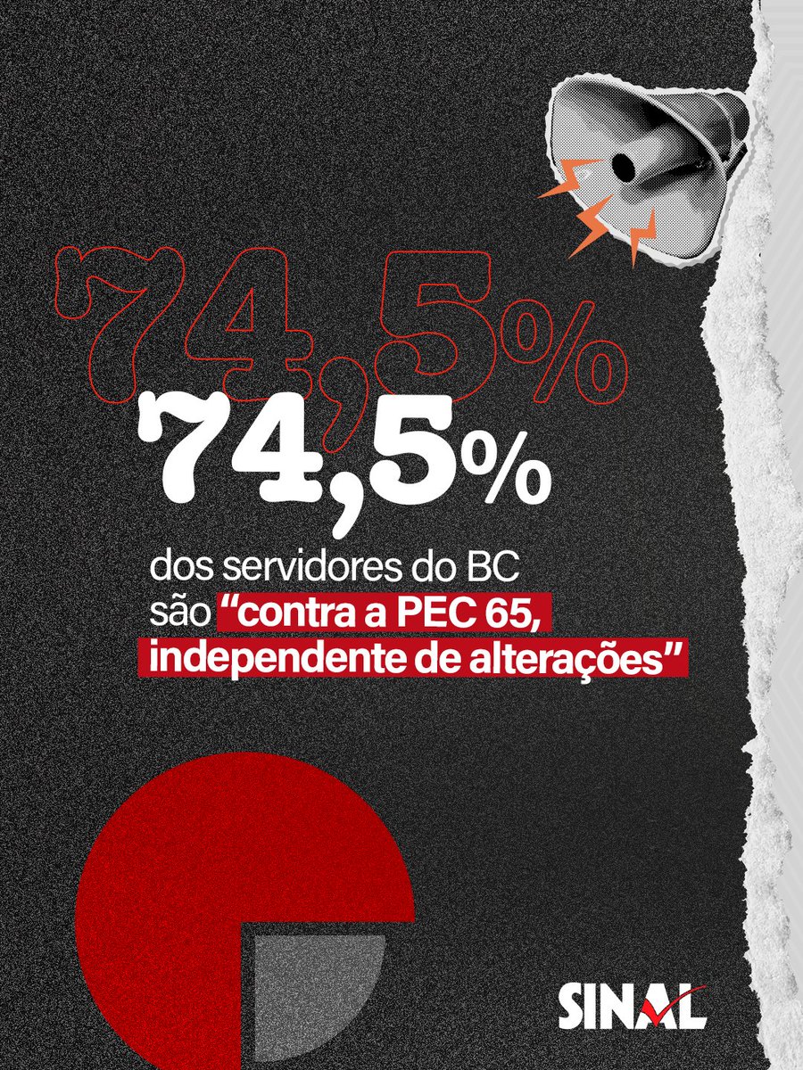 sinalnacional's tweet photo. Os servidores do Banco Central do Brasil dizem "não" à Proposta de Emenda à Constituição (PEC) 65/2023! https://t.co/WzjRjU9Agl