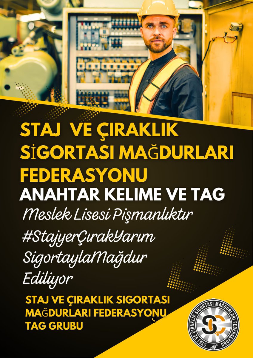 STAJ VE ÇIRAKLIK SİGORTASI MAĞDURLARI FEDERASYONU (@cirakstajfed) on Twitter photo Adaletle yazılmış tertemiz bir geleceğin gururlu mirasçıları olacağız...!
<a href="/turkiskonf/">TÜRK-İŞ</a>
<a href="/hakiskonf/">HAKİŞ KONFEDERASYONU</a>
<a href="/diskinsesi/">DİSK</a>
<a href="/Tisk_kurumsal/">TİSK</a>
<a href="/TUSIAD/">TÜSİAD</a>
<a href="/TOBBiletisim/">TOBB</a>
<a href="/iloankara/">ILO Türkiye</a>
<a href="/BirlesikMetal/">BİRLESİK METAL-İŞ</a>
<a href="/TeksifSen/">Teksif Sendikası</a>
<a href="/tumtis_sendika/">TÜMTİS</a>
<a href="/UlkemisKonf/">ÜLKEM-İŞ KONFEDERASYONU</a>
<a href="/Cimseis/">Türkiye Çimse-İş Sendikası</a>
<a href="/ArzuCerkezoglu/">Arzu A. Çerkezoğlu</a>
<a href="/B_Palandoken/">Bendevi Palandöken</a>
<a href="/hakismahmut/">Mahmut Arslan</a> Adaletle yazılmış tertemiz bir geleceğin gururlu mirasçıları olacağız...!
<a href="/turkiskonf/">TÜRK-İŞ</a>
<a href="/hakiskonf/">HAKİŞ KONFEDERASYONU</a>
<a href="/diskinsesi/">DİSK</a>
<a href="/Tisk_kurumsal/">TİSK</a>
<a href="/TUSIAD/">TÜSİAD</a>
<a href="/TOBBiletisim/">TOBB</a>
<a href="/iloankara/">ILO Türkiye</a>
<a href="/BirlesikMetal/">BİRLESİK METAL-İŞ</a>
<a href="/TeksifSen/">Teksif Sendikası</a>
<a href="/tumtis_sendika/">TÜMTİS</a>
<a href="/UlkemisKonf/">ÜLKEM-İŞ KONFEDERASYONU</a>
<a href="/Cimseis/">Türkiye Çimse-İş Sendikası</a>
<a href="/ArzuCerkezoglu/">Arzu A. Çerkezoğlu</a>
<a href="/B_Palandoken/">Bendevi Palandöken</a>
<a href="/hakismahmut/">Mahmut Arslan</a>