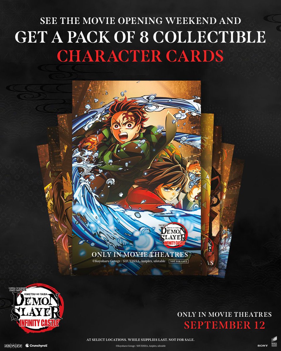 animeposts's tweet photo. REGAL is offering these insane Demon Slayer trading cards during the opening weekend!! Movie releases Sept 12 🔥 https://t.co/whnNZDdYbW
