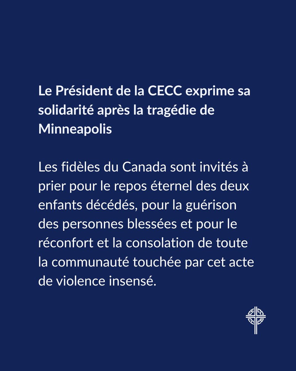 Today, the CCCB President, the Most Rev. William T. McGrattan, sent a letter to Archbishop Bernard A. Hebda of Saint Paul and Minneapolis, expressing the Church in Canada’s solidarity with the families, students, teachers, clergy, and parishioners affected by yesterday’s tragic