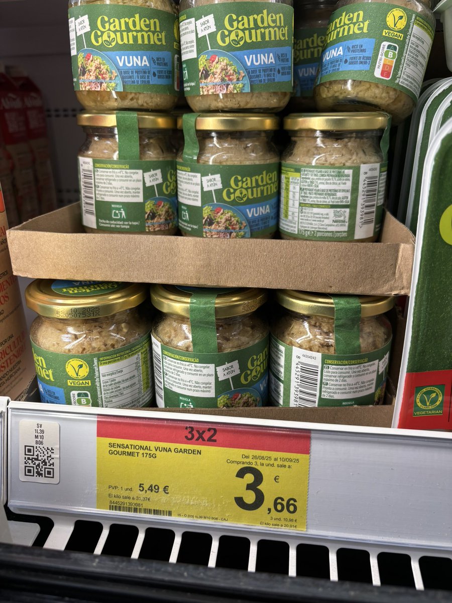 Está la Vuna a 3x2 en Carrefour.