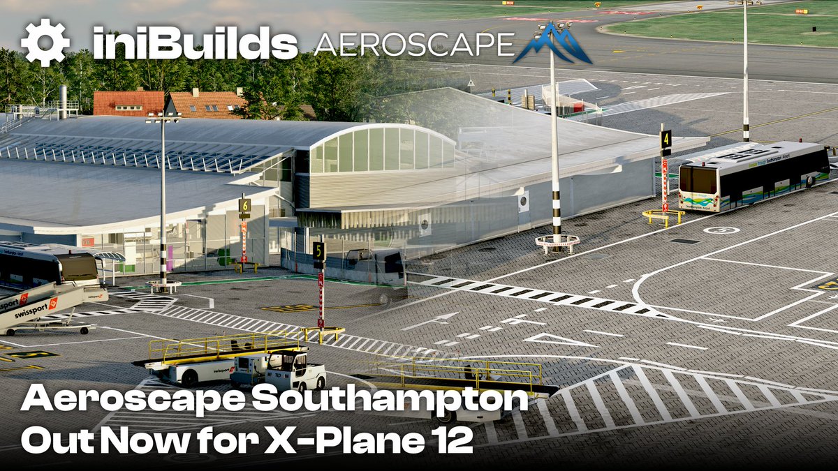 Aeroscape Southampton for X-Plane 12 Out Now! ⛵
Welcome Aeroscape⛰️to the iniBuilds Store! Explore the iconic port city of Southampton with Aeroscape EGHI in X-Plane 12. 🎉Available exclusively on the iniBuilds Store!

🎥youtube.com/watch?v=4wsO6b…
🛍️ inibuilds.com/products/aeros…