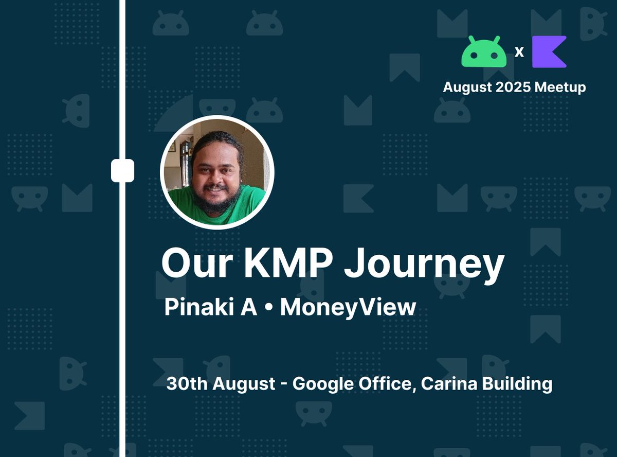 Speaker Announcement 📢  
Our First Speaker will be Pinaki Sharing about MoneyView's KMP Journey