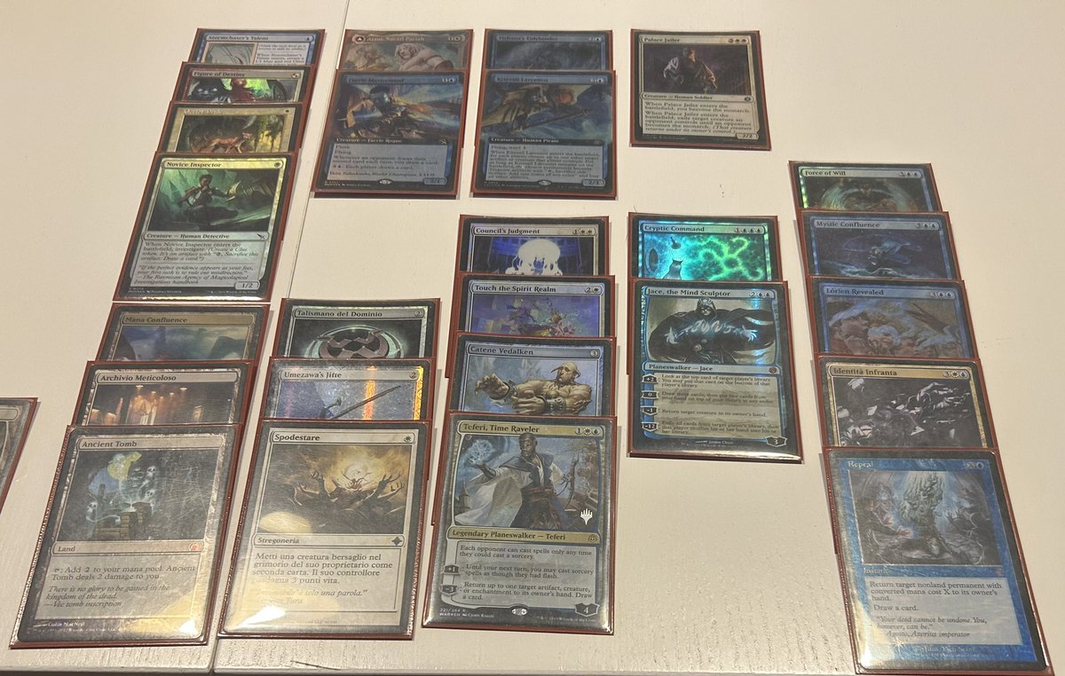 Mengu09's tweet photo. These tweets usually do poorly but for the fews of you who like to watch at shiny Cube decks here are the three decks I drafted. 3-0 with UW. 2-1 with UB. 0-3 with Domain. Cubing with friends remain the best form of playing Magic. 🥰 #mengucube https://t.co/Vyclqkf03a