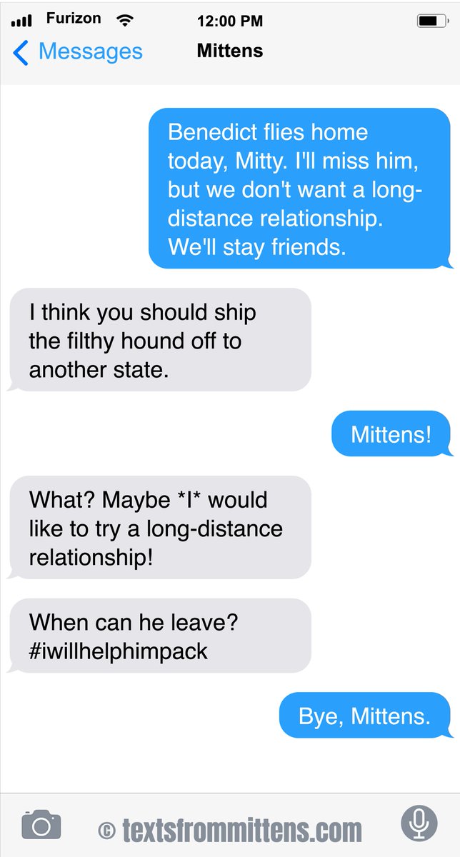 Texts from Mittens:  Long Distance                   
Order books and calendars anywhere you buy them! (also, there's a link in bio) Texts from Mittens, copyright 2013-2025  #textsfrommittens