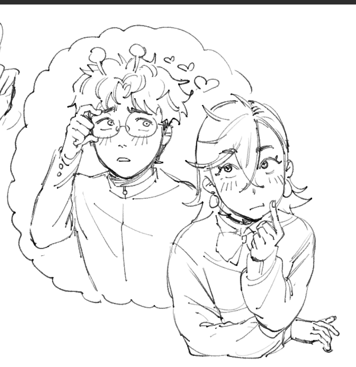 bloo_cookiee_'s tweet photo. no i will not stop drawing them #Dandadan #momokarun https://t.co/9BDQmjoIKg