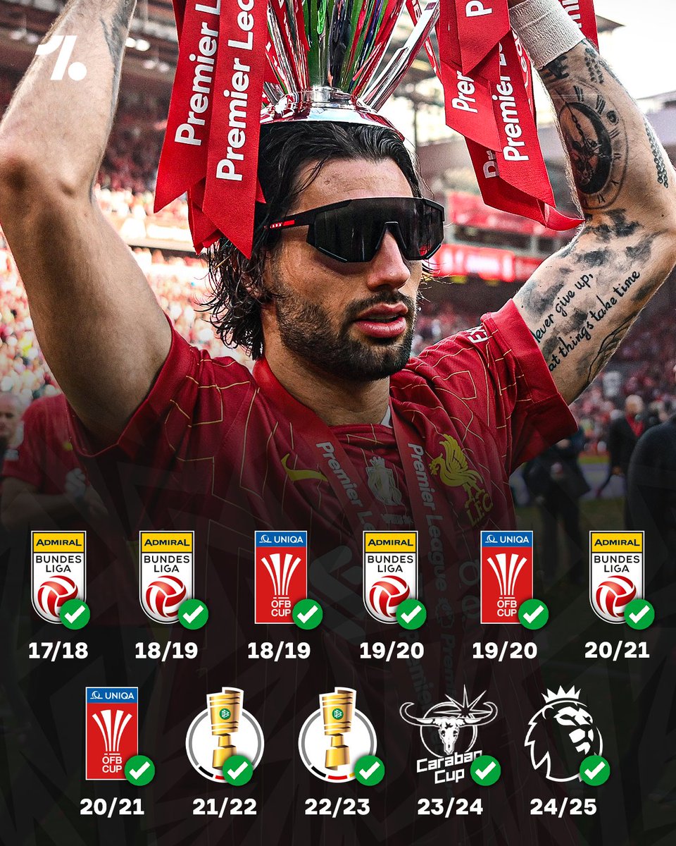 OneFootball's tweet image. Dominik Szoboszlai has won a trophy in EVERY single season of his career so far, 11 items of silverware by the age of 24 😮‍💨🏆🇭🇺