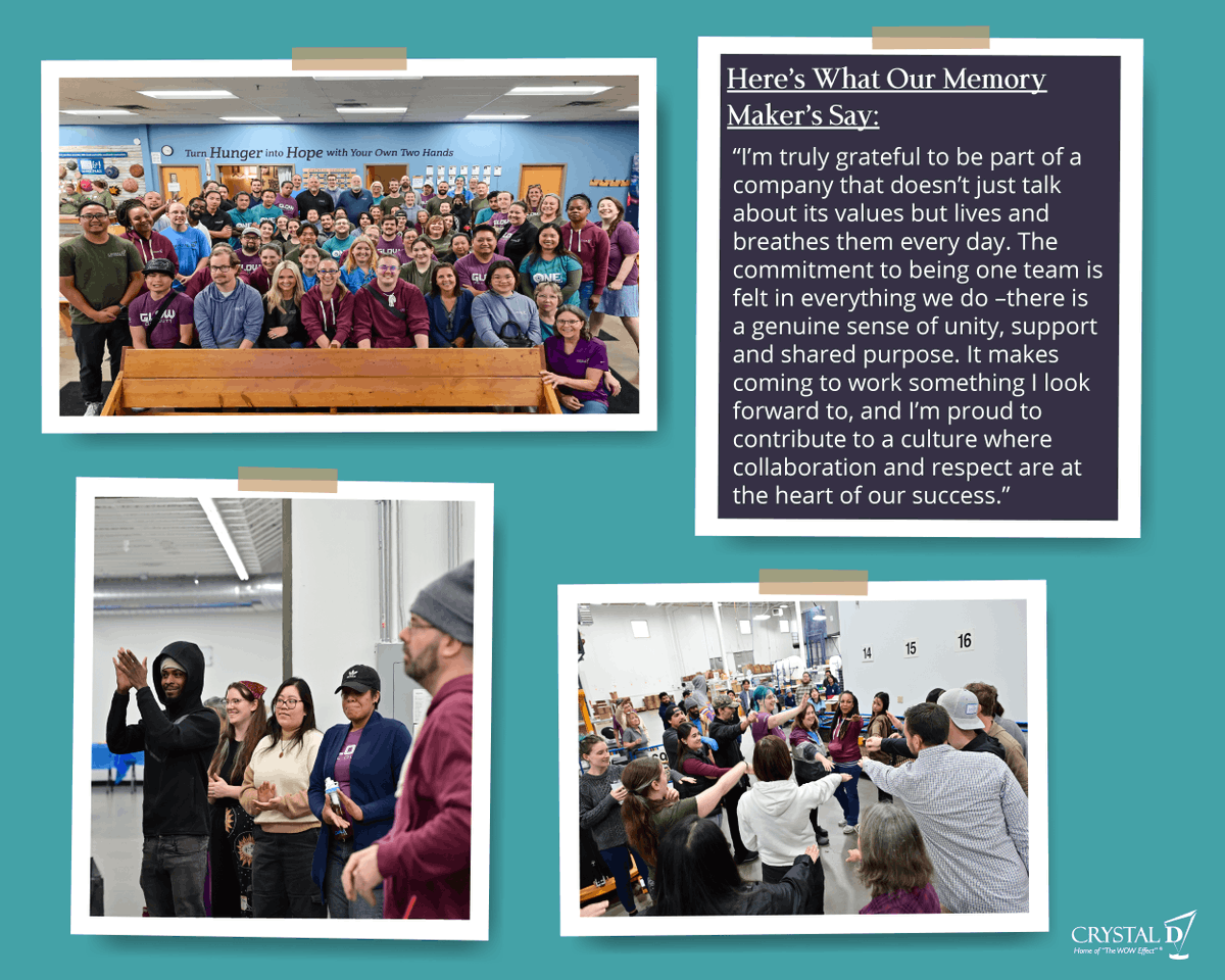 CrystalDFans's tweet photo. We're honored to be recognized by PPAI—based on our employees' feedback—to be among the Greatest Places to Work for the second year! And we are grateful for Memory Makers, who make Crystal D a wonderful place to be every day!

#PPAIGreatPlacetoWork #PPAI #CrystalDExperience https://t.co/BaezV9VKQG