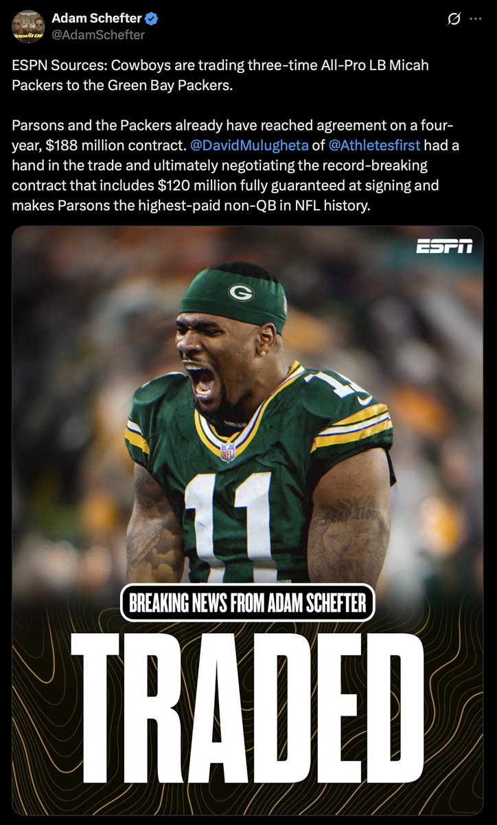 I hope he actually changed his name to Micah Packers, too. What a statement that would be.