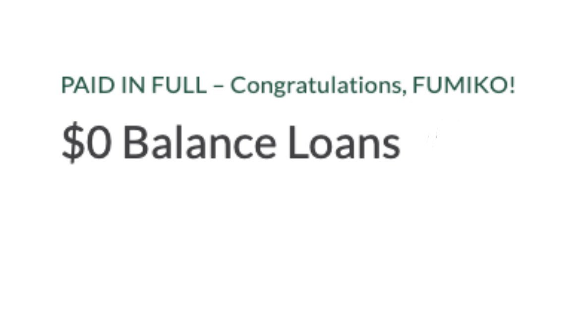 When my husband died of cancer, I used his life insurance to 1) pay the bills while adrift/grieving and ultimately 2) pay for medical school.

Because 🧑🏻‍🎓⚕️is very expensive, I still ended up with &gt;$150k of student loans.

Today I was finally able to completely pay off my debt. ✅