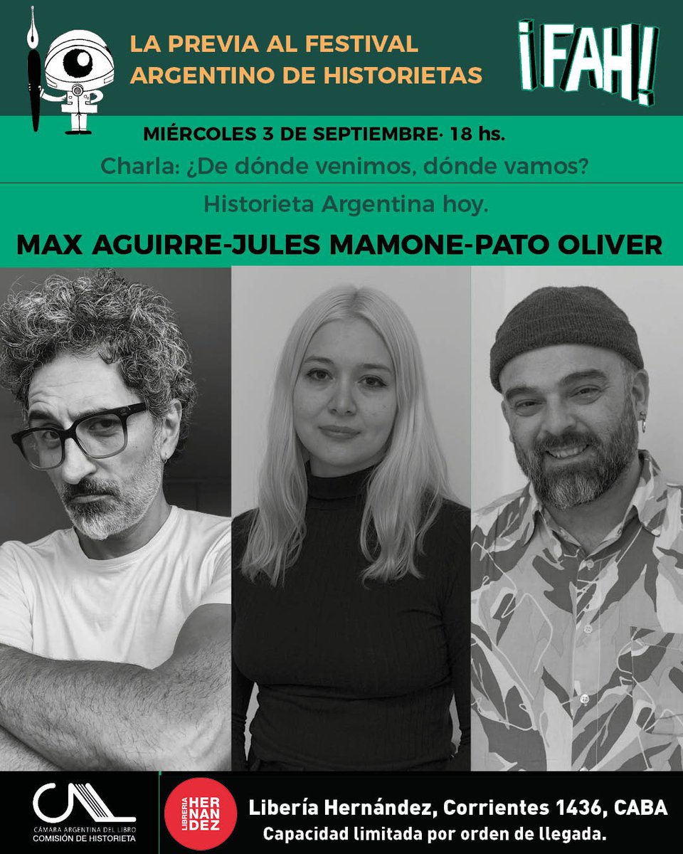 Se viene alta charla 🔥 

Si no podés venir, acordate de suscribirte a nuestro canal de YouToube adonde subiremos la charla completa 

youtube.com/@hernandezlibre