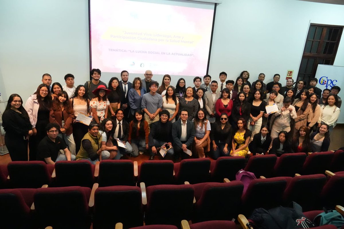 Participa Ecuador (@cpccsec) on Twitter photo La consejera <a href="/PiedadCuaranR/">Piedad Cuaran Rosero</a> expuso la incidencia de la participación de los jóvenes en la gestión pública, en el evento “Juventud Viva: Liderazgo, Arte y Participación Ciudadana por la Salud Mental".
Invitó a los jóvenes a ejercer sus derechos para que su voz sea escuchada. La consejera <a href="/PiedadCuaranR/">Piedad Cuaran Rosero</a> expuso la incidencia de la participación de los jóvenes en la gestión pública, en el evento “Juventud Viva: Liderazgo, Arte y Participación Ciudadana por la Salud Mental".
Invitó a los jóvenes a ejercer sus derechos para que su voz sea escuchada.